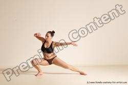 Underwear Martial art Woman White Moving poses Average long colored Dynamic poses Academic